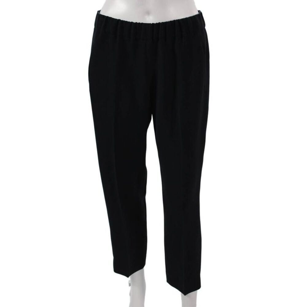 Index Womens Ankle Pants Black Pull On 70% Triacetate 30% Polyester Size S